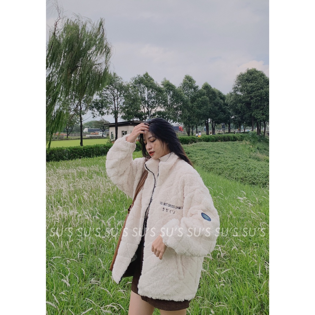 Áo khoác lông cổ 5p thêu chữ A2102 SUSTORE | BigBuy360 - bigbuy360.vn