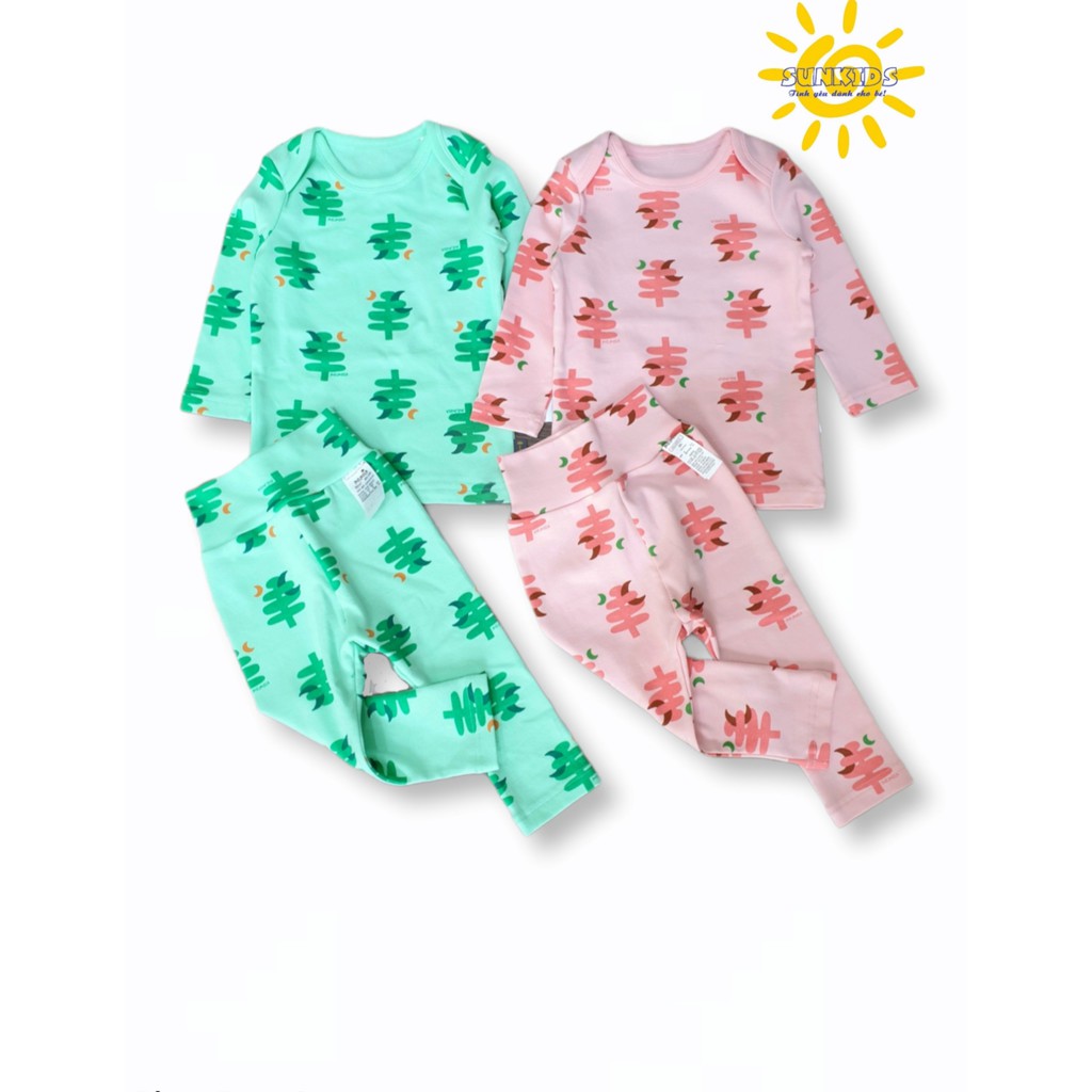 Bộ thu bé gái Moi.moln cây thông 2 màu