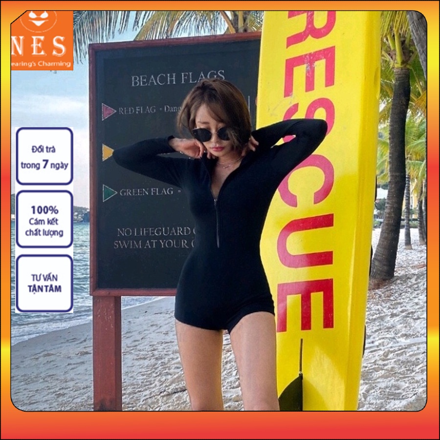 Bikini 1 mảnh liền thân đi biển kín đáo dài tay đẹp