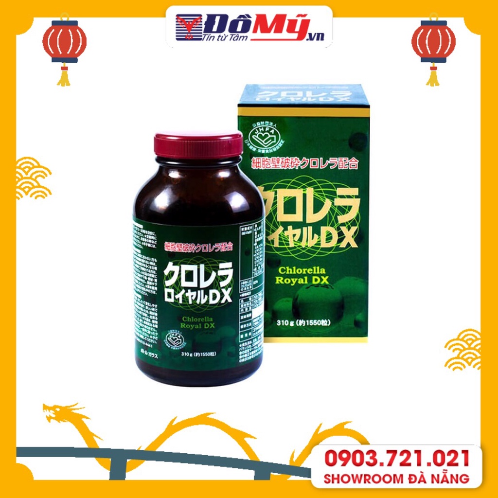 Viên uống bổ sung dưỡng chất tảo xoắn Chlorella Royal DX (1550 viên) - Nhật Bản