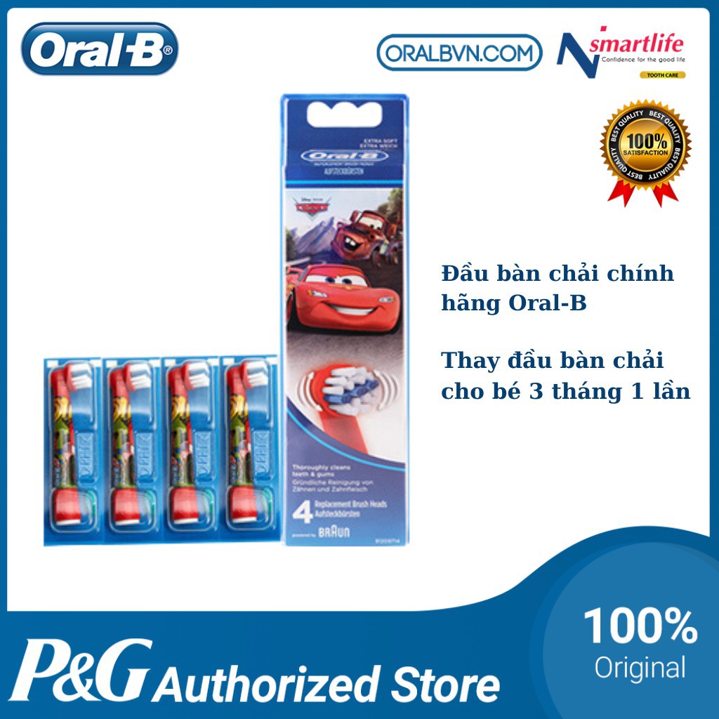 Đầu bàn chải trẻ em Oral B thay thế chính hãng (Disney, Starwar,...) cho trẻ em, bé gái từ 3 tuổi