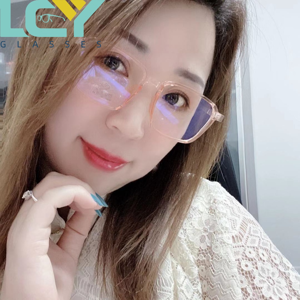 Kính Mát Gọng Vuông Nhỏ Chống Ánh Sáng Xanh TR90 Thời Trang Hàn Quốc Cho Nữ