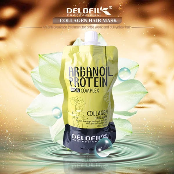 Dầu Hấp Ủ Tóc Collagen Delofil Arganoil Protein Siêu Mượt 500ml - Chính Hãng | BigBuy360 - bigbuy360.vn