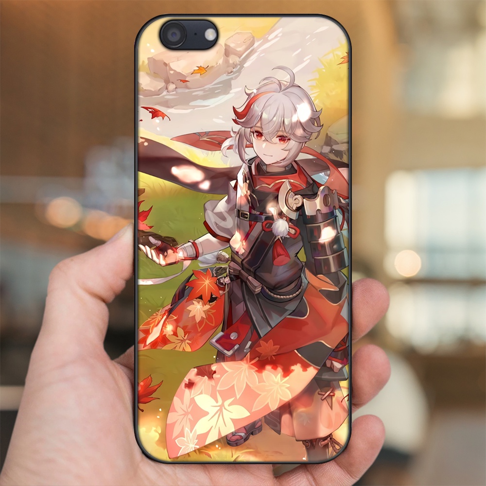Ốp lưng Oppo A71 viền đen in hình Kazuha Genshin Impact
