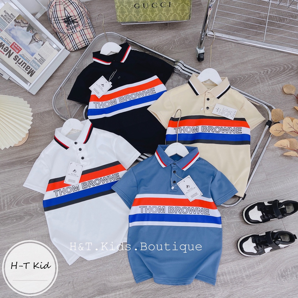 áo polo bé trai size đại hàn quốc cao cấp 18-37kg, áo phông có cổ bé trai đi học đi chơi