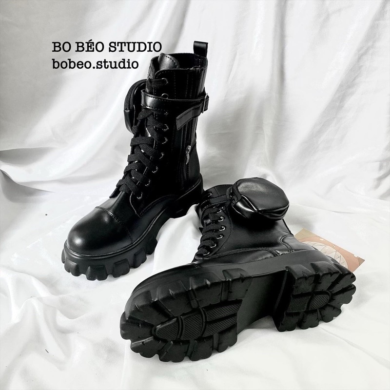 (HÀNG SẴN) Boots unisex B92 túi hộp đế cao 5cm