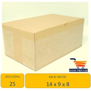Bộ 25 thùng carton sóng B cứng size D 14 x R 9 x C 8