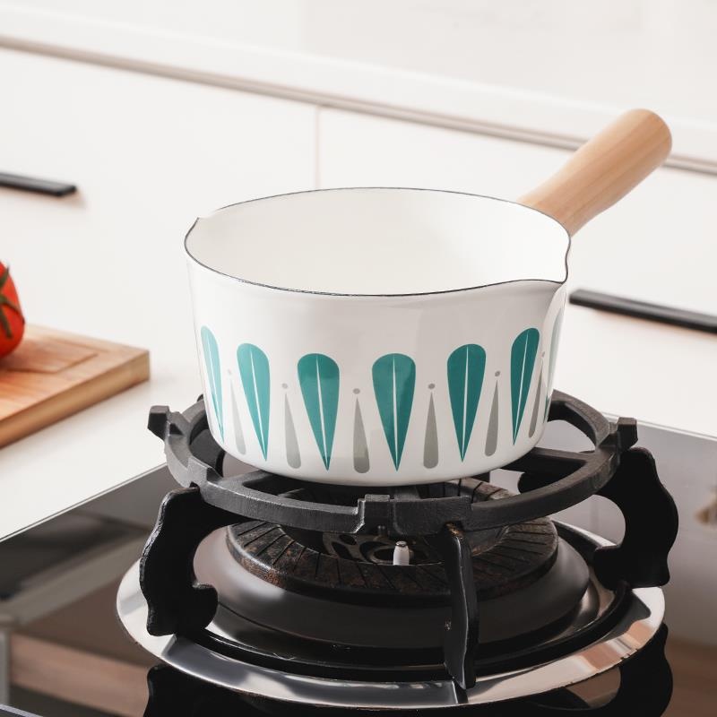 Giá Đỡ Nồi Ga Hình Tròn Màu Đen Bằng Sắt Chống Trượt / Bền Bỉ Đa Năng