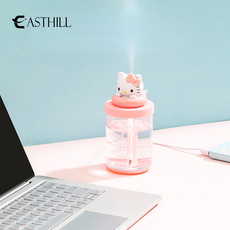 Máy Phun Sương Tạo Ẩm Hình Mèo Sanrios / Cinnamoroll / Kitty Dạ Quang Dễ Thương Dùng Trang Trí