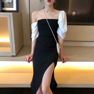 Đầm trễ vai tiểu thư kèm ảnh thật