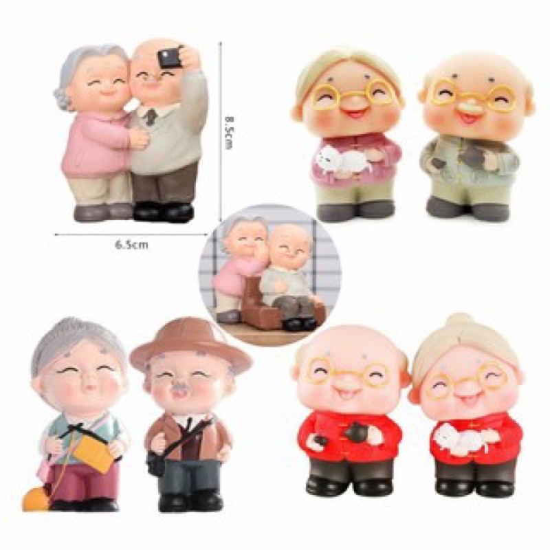 Ông Bà trang trí bánh kem, có 6 mẫu ạ