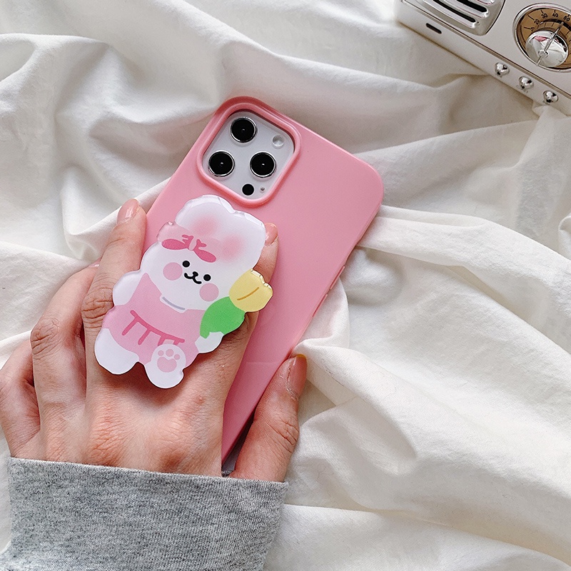 3D cartoon cute bear stand phone case for SAMSUNG S6 S7 edge S8 S9 PLUS S10 S20 S21 ultra S10E soft shell