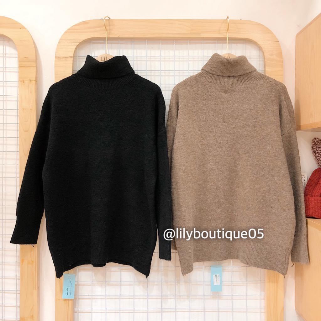 [ảnh thật-sẵn] Áo len nữ cổ lọ hàn quốc ôm dáng form co dãn lông cừu | BigBuy360 - bigbuy360.vn
