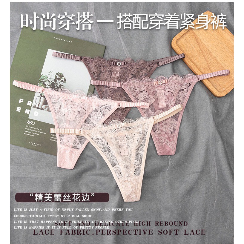Quần Lót Nữ Ren Lọt Khe Sexy chun hông gợi cảm ôm dáng tạo đường cong quyến rũ mẫu 8001 | BigBuy360 - bigbuy360.vn