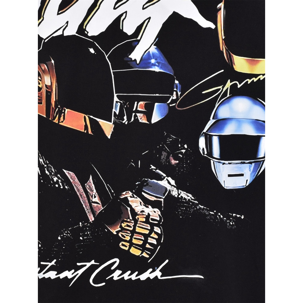 Áo Thun Vintage Daft Punk Tay Lỡ Unisex - Đen Cổ Tròn | Blackwork