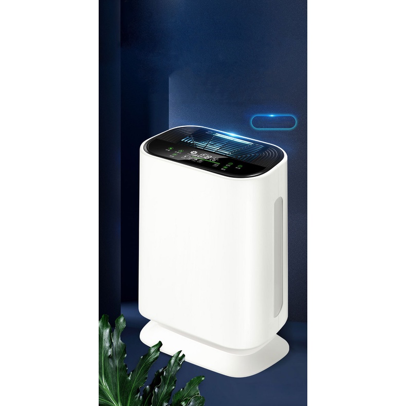 Máy lọc không khí ion âm loại bỏ bụi mịn, đo chất lượng không khí PM2.5, tia UV khử trùng lọc vi khuẩn nấm mốc Hapo
