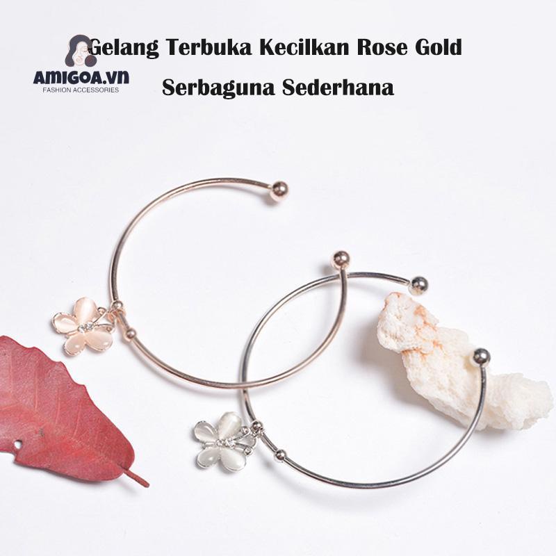 ✨✨Vòng Tay Hở Đính Đá Zircon Hình Bướm Đơn Giản Dễ Phối Đồ Cho Nữ