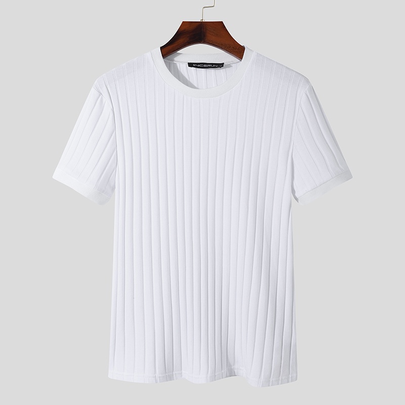 Áo Thun Croptop Dệt Kim Cổ Tròn Màu Trơn Thời Trang