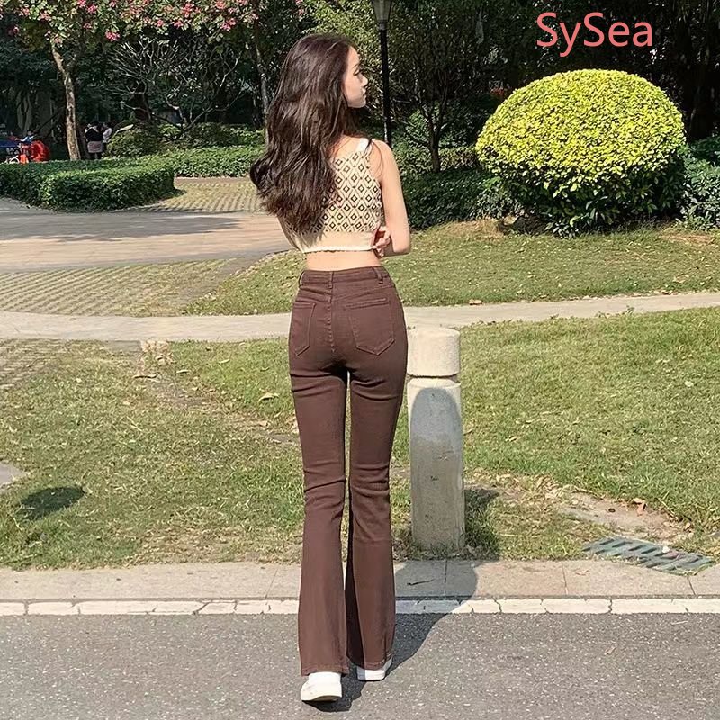 Quần Jean Trơn Màu Thời Trang Retro Mỹ Dành Cho Nữ