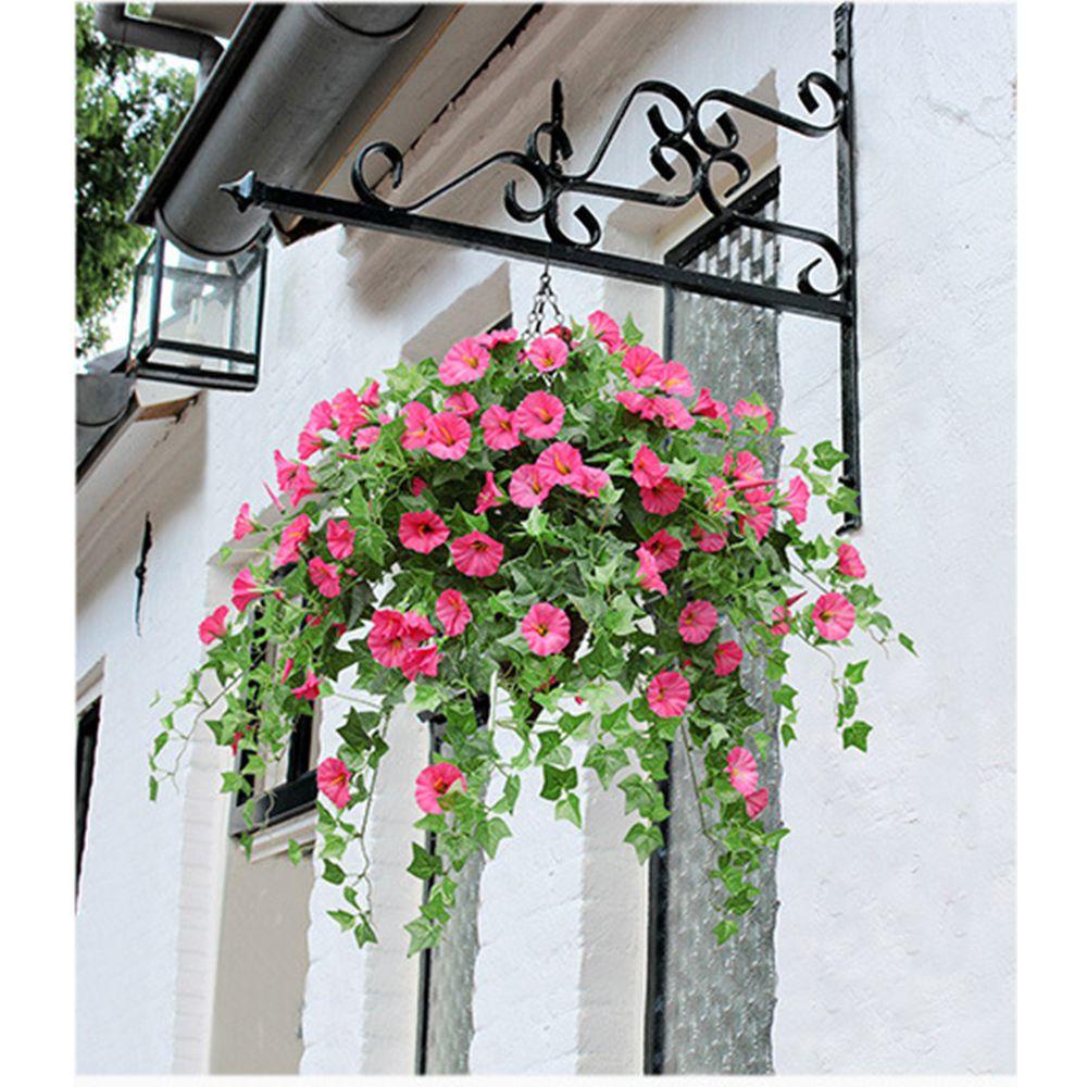 Vòng Hoa Giả Bằng Lụa 25 Bông 62cm Treo Tường Trang Trí Nhà Cửa