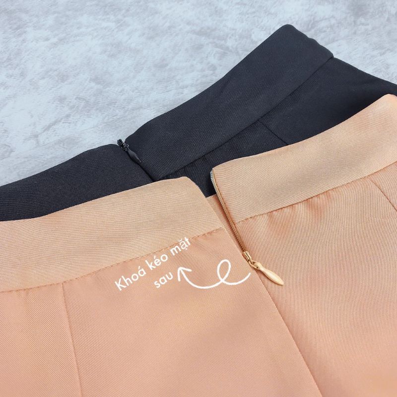 Chân Váy A  dáng dài công sở ly bung phía trước 60cm