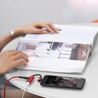 Jack Chuyển Đổi Tai nghe iphone 2 cổng lightning Hoco LS18 chính hãng