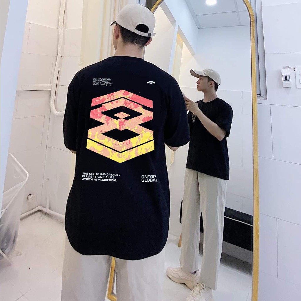 Áo Thun IMMOR-TALITY - Áo thun tay lỡ form rộng Unisex 38-65kg Nam Nữ  [VIDEO+ẢNH THẬT]