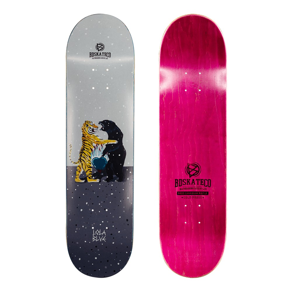 Mặt Ván Trượt Skateboard Cao Cấp Châu Âu- BDSKATECO LOLA BLUE TIGER DECK 8.0