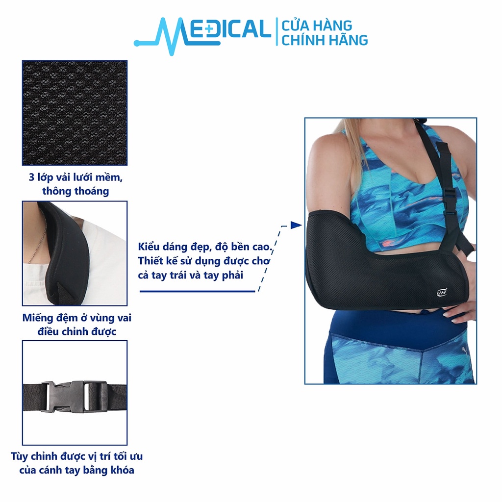 Đai treo tay dạng túi lưới đen United Medicare C09 màu đen - MEDICAL