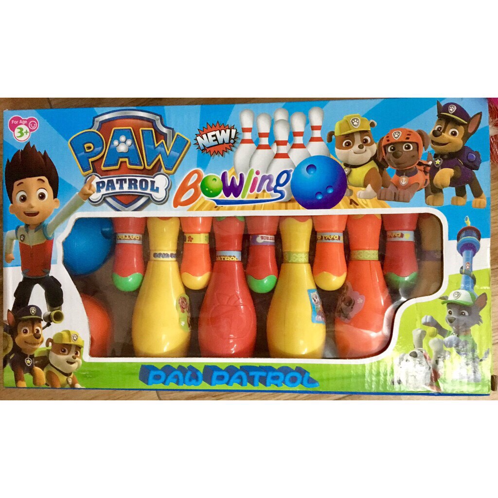 Đồ Chơi Bowling Chó Cứu Hộ Paw Patrol Vui Nhộn Giúp Nhận Biết Màu Sắc, Rèn Luyện Vận Động Cho Bé