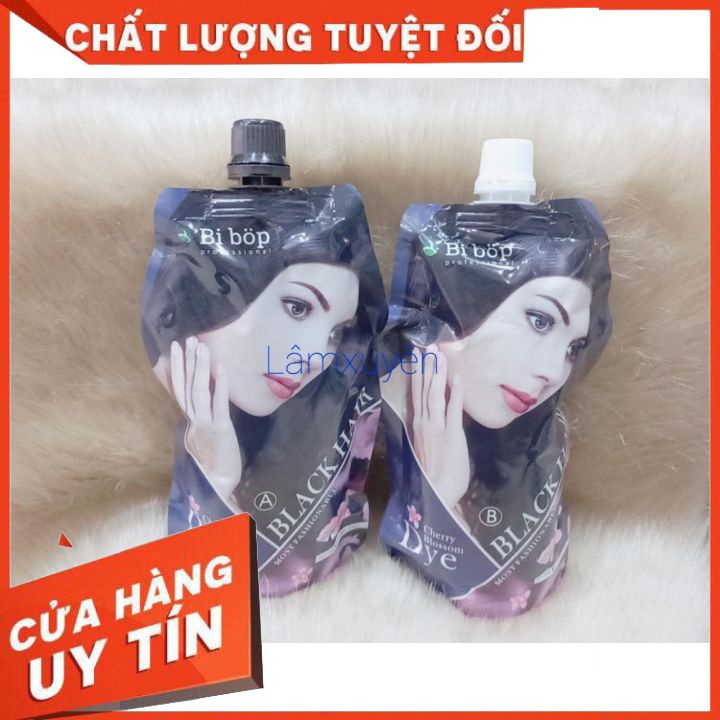 NHUỘM ĐEN PHỦ BẠC BB KHÔNG DÍNH DA ĐẦU