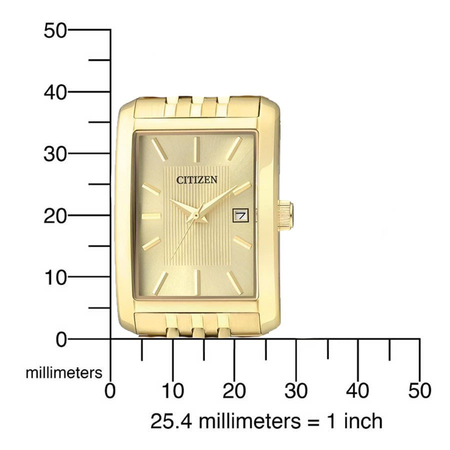 Đồng Hồ Citizen Nam Dây Thép Không Gỉ Máy Pin BH1673-50P - Mặt Vàng