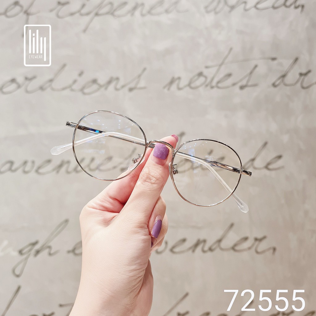 Gọng kính cận nữ kim loại Lilyeyewear mắt tròn màu sắc thời trang phù hợp khuôn mặt nhỏ 72555 | BigBuy360 - bigbuy360.vn