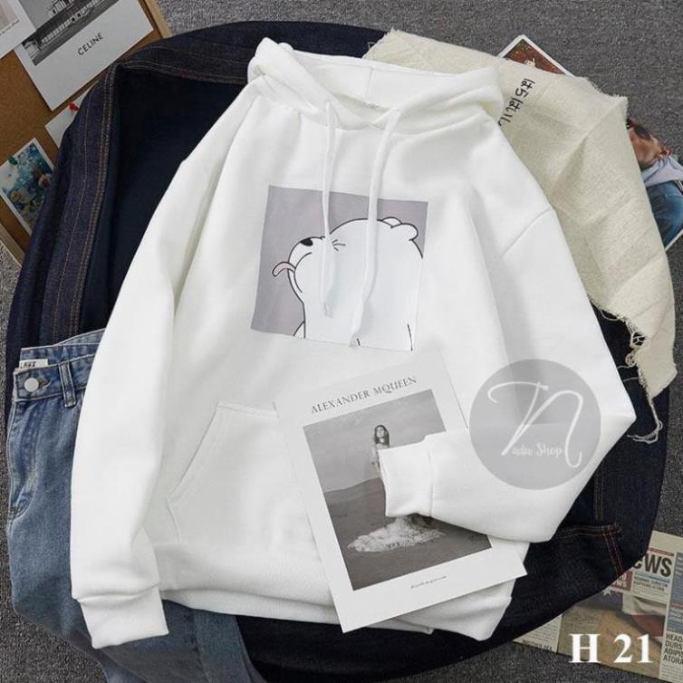 Áo hoodie đôi Gấu Ice Bear siêu dễ thương - Giá chỉ 1 áo / co size trẻ em