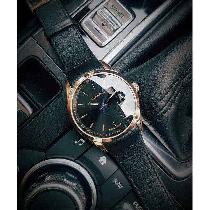 Đồng hồ nam Daniel Wellington - Máy Quartz Thụy Sỹ - Mặt kính cứng chống xước - Dây da khóa 2 chiều tiện dụng