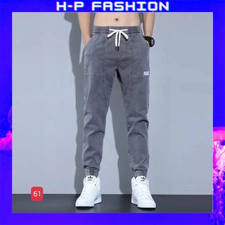 Quần jean nam bo chân thời trang Hpfashion, Quần bò nam bo chân vải jean co giãn mềm mịn, form cực chuẩn - QJNTCS61