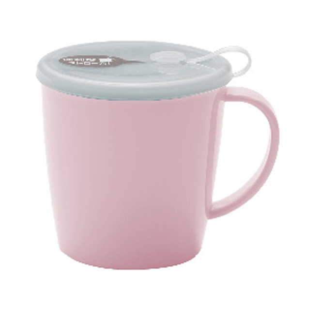 Cốc uống nước chống đổ có lỗ cắm ống hút 300ml của Nhật Bản