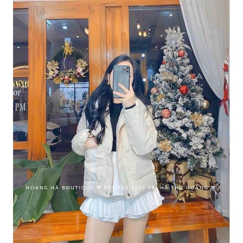 〰️ Áo khoác phao cổ lông 5 màu trắng kem, đen, hồng, xanh mint, vàng. Size L, XL