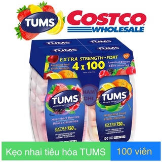 Kẹo nhai hỗ trợ tiêu hóa Tums Extra Strength 100 viên