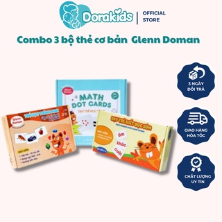 Combo 3 bộ thẻ học thông minh Flash Card cơ bản chuẩn Glenn Doman dành cho bé từ 0-6 tuổi chất liệu Ivory cao cấp