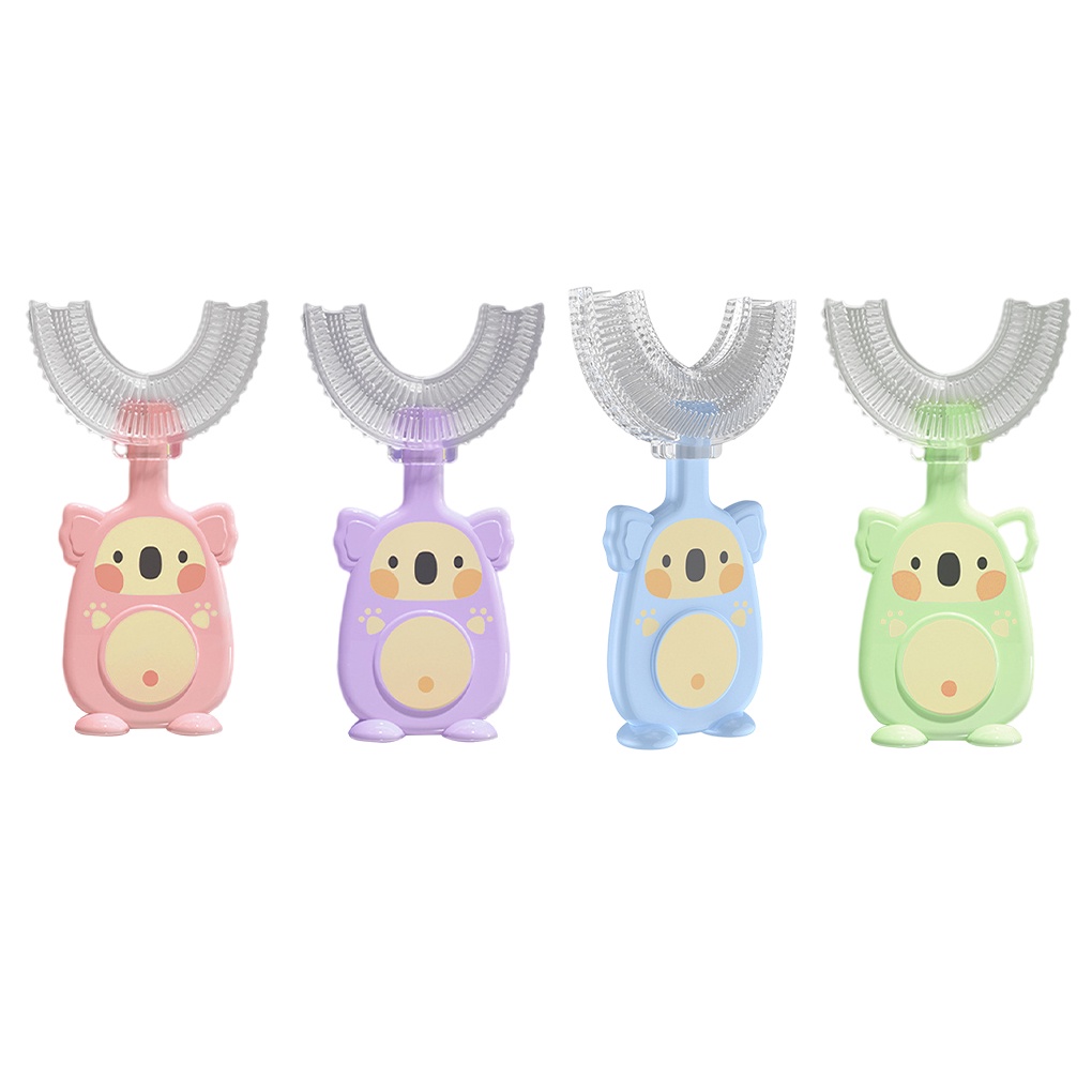 Silicone Manual U-Shaped Kids Toothbrush Whole Mouth Double-Sided Baby with Tooth Mouth Ergonomic Brush Head Infant