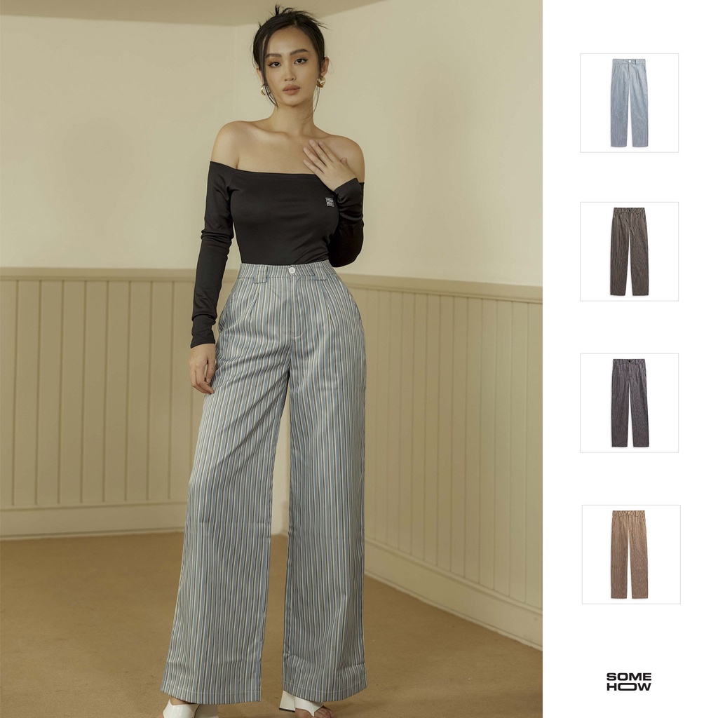Quần Dài Nữ Wide Leg Basic , Chất Saphi Cotton , WQD000017_SOMEHOW