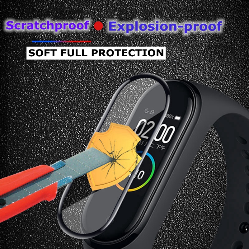 Miếng Dán Bảo Vệ Màn Hình 3D Cho Xiaomi Mi Band 7 6 5 4 Xiaomi Miband 7 6 Band7 Kính