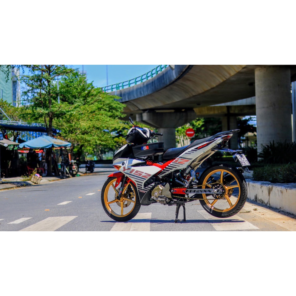 Tem Rời Dán Xe Exciter 150 Mẫu Y15ZR Trắng Đỏ Cực Hot, Hàng 3 Lớp Chất Lượng Cao ,Team Decal