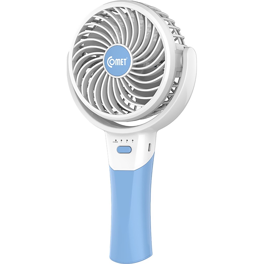 Quạt sạck cầm tay comet crf0904, quạt tích điện 3 chế độ gió, cục sạc USB điện thoại thời gian pin siêu lâu