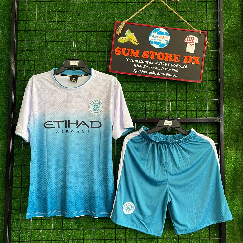 Quần Áo Bóng Đá CLB Man City Trắng SV - Áo Đấu Cực Hot 2022, Đẹp, Rẻ