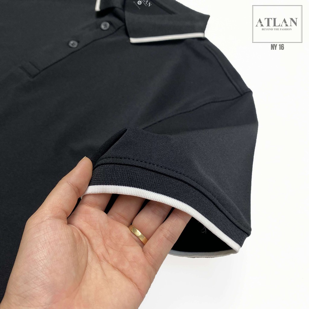 Áo Cọc Tay 💖 𝘍𝘳𝘦𝘦𝘴𝘩𝘪𝘱 💖 Áo Polo Đen Bo Sọc Trắng Vải Cotton - NY16 | BigBuy360 - bigbuy360.vn