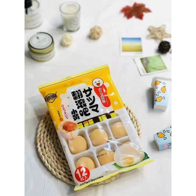 Bánh Mochi kem lạnh vị hoa quả mỗi gói 12 chiếc bánh thơm ngon , Bánh Mochi ĐÀI LOAN 8 Vị Hoa Quả