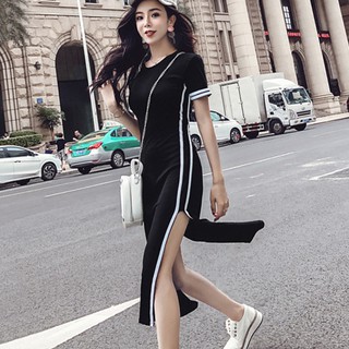 Đầm Midi nữ dáng ôm tay ngắn