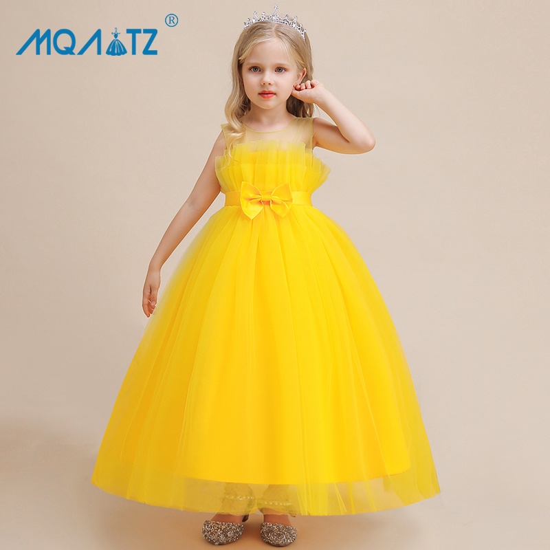 Đầm dài dự tiệc MQATZ kiểu công chúa phối ren đáng yêu cho bé gái 4-14 tuổi